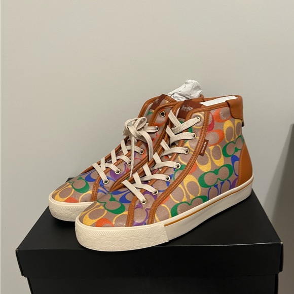 Coach Shoes Nwt Coach Citysole High Top Platform Sneaker In Rainbow